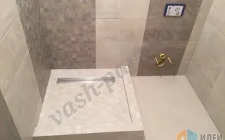 Монтаж подиума под душевую кабину