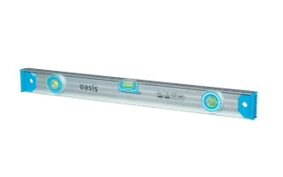 Уровень алюминиевый рельс Oasis 600 мм, 3 глазка (1 поворотный), линейка 103040500015