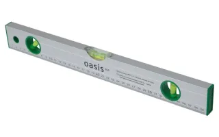 Уровень алюминиевый коробчатый Oasis Eco 400 мм, 3 глазка, линейка 103040500001