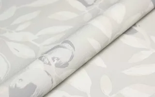 Обои виниловые на флизелиновой основе Шафран мотив, серый, апельсины